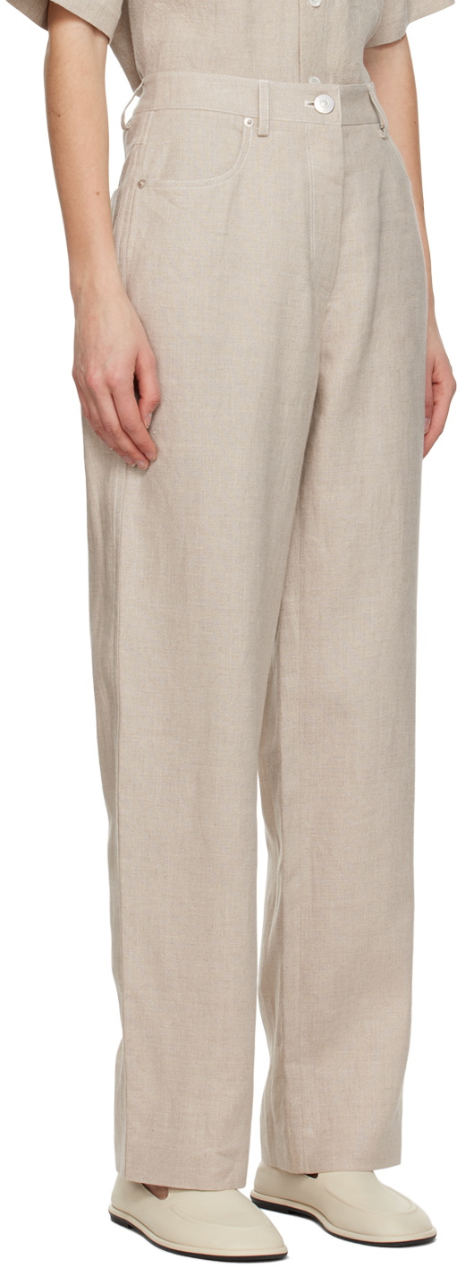 UMBER POSTPAST Beige Zip-Fly Trousers
