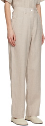 UMBER POSTPAST Beige Zip-Fly Trousers