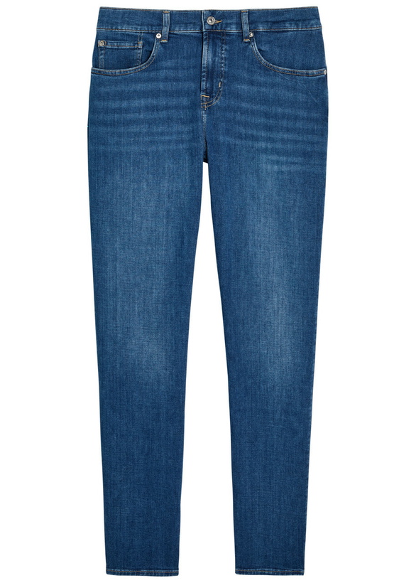 Photo: 7 For All Mankind Slimmy Slim Straight-leg Jeans Mid Blu