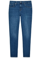 7 For All Mankind Slimmy Slim Straight-leg Jeans Mid Blu