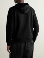 A.P.C. - Logo-Print Cotton-Jersey Hoodie - Black