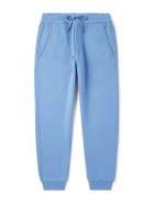 TOM FORD - Tapered Cotton-Jersey Sweatpants - Blue