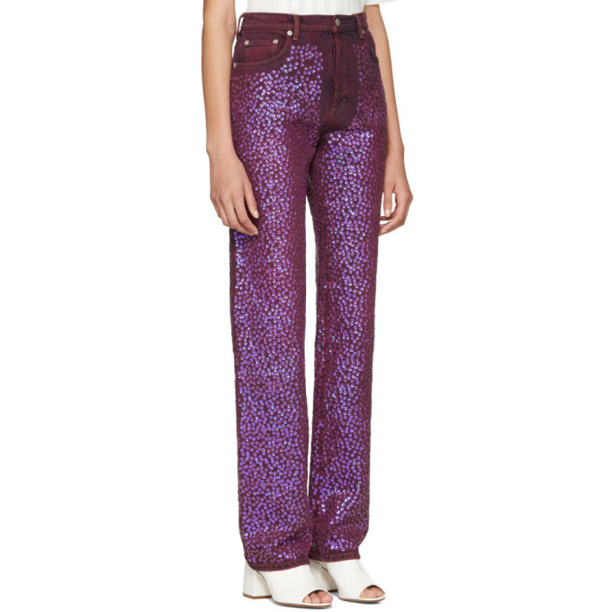 Acne Studios Pink Sequinned Tisi Jeans Acne Studios