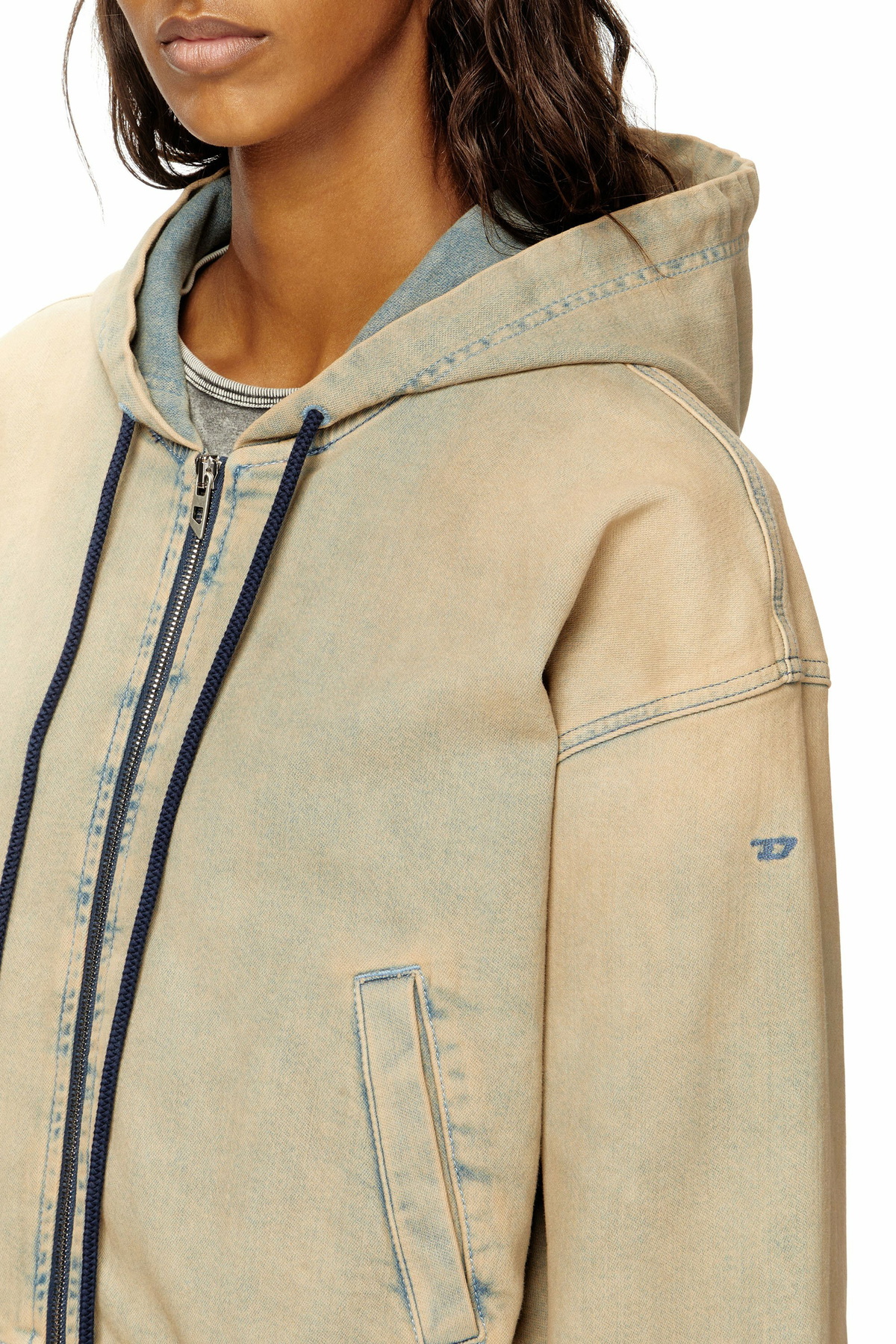 Diesel Zipped hoodie in coloured Jogg Jeans - Sweaters Womens in Multicolor