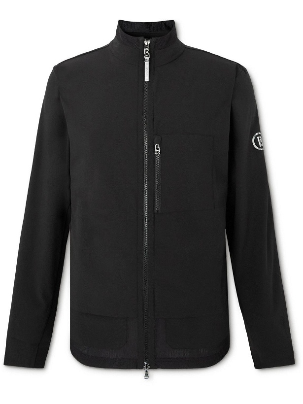 Photo: Bogner - Verano Logo-Print Stretch-Jersey and Mesh Golf Jacket - Black