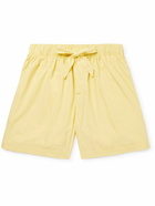 TEKLA - Organic Cotton-Poplin Shorts - Yellow