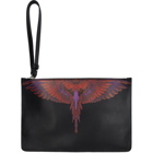 Marcelo Burlon County of Milan Black and Red Wings Pouch