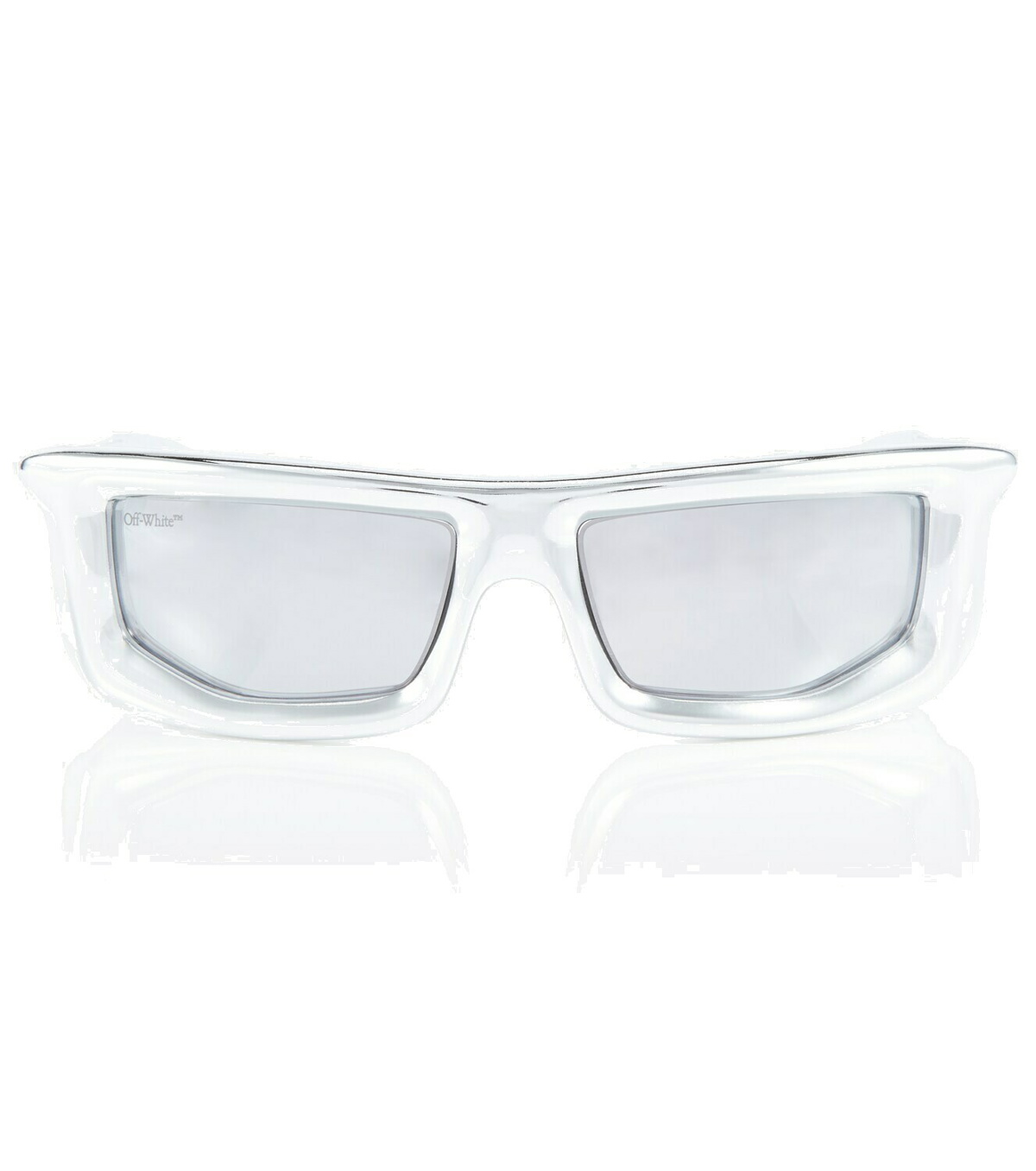 Volcanite Rectangular Sunglasses in Blue - Off White