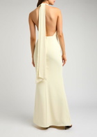 Odd Muse Halterneck Twill Maxi Dress Yellow