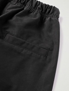 Fear of God Essentials Kids - Logo-Appliquéd Cotton-Blend Twill Drawstring Trousers - Black