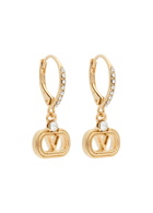 Valentino Garavani Ovalette Vlogo Hoop Earrings - Gold - One Size