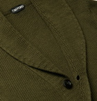 TOM FORD - Ribbed Cashmere Cardigan - Green
