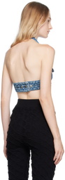 AMBUSH Blue Halter Strap Denim Camisole