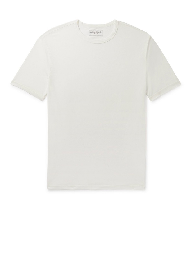 Photo: OFFICINE GÉNÉRALE - Pigment-Dyed Lyocell and Cotton-Blend Jersey T-Shirt - Neutrals