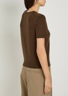 Vince Relaxed Fine-knit Wool-blend top Brown