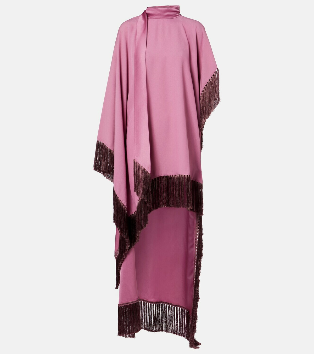 Taller Marmo Asymmetric fringed satin kaftan