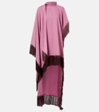 Taller Marmo Asymmetric fringed satin kaftan