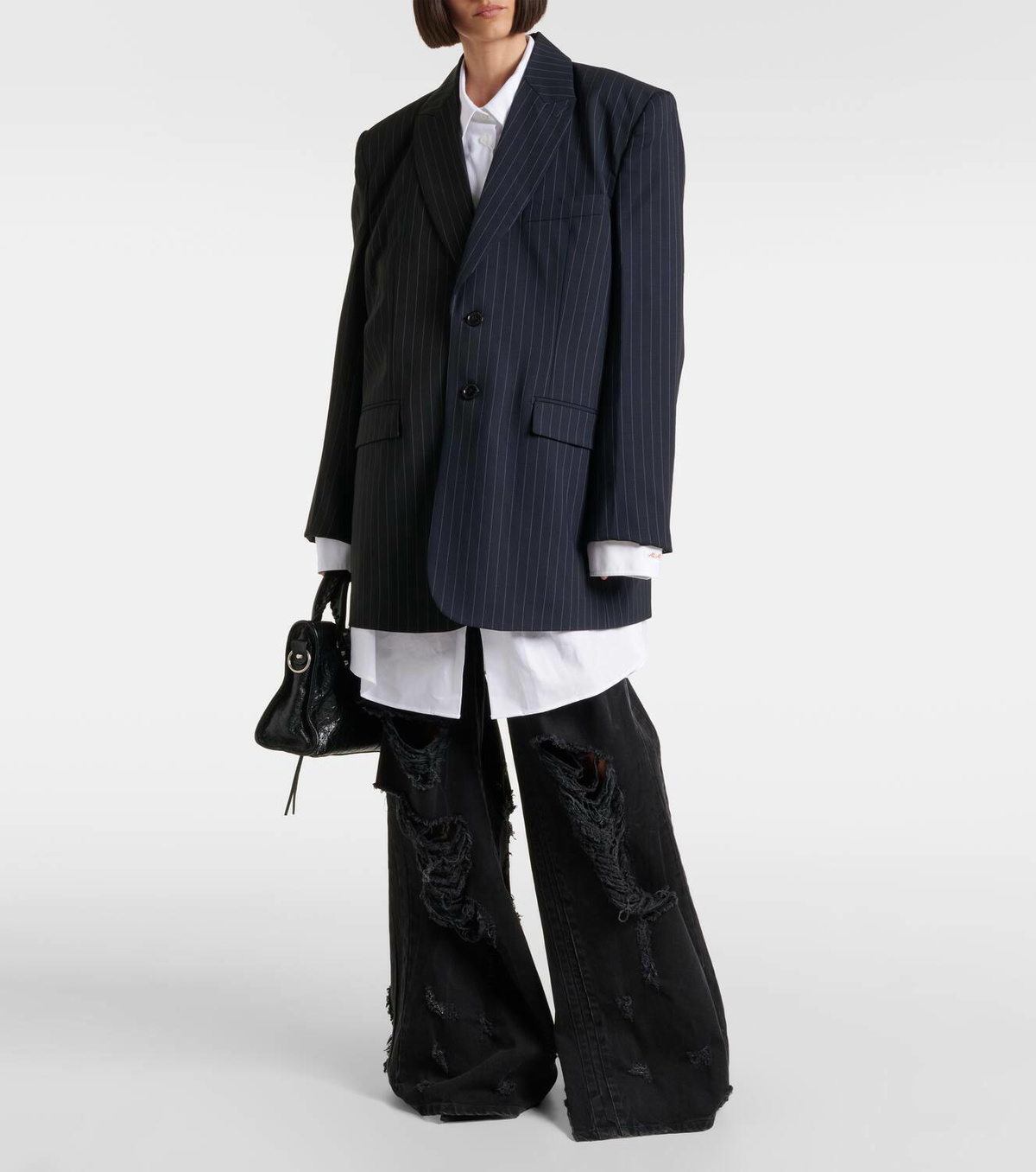 Vetements Pinstripe wool blazer