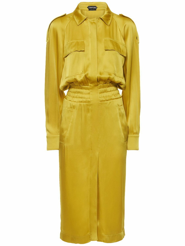 Photo: TOM FORD - Fluid Satin Trench Midi Dress