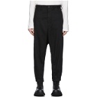 Julius Black Cropped Low Crotch Trousers