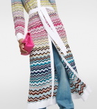 Missoni - Belted longline wool-blend cardigan