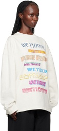 We11done White Printed Sweatshirt