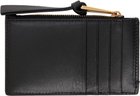 Versace Black 'Versace' Tag Zip Card Holder
