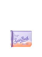 MC2 Saint Barth Aline Scuba Pochette With Lilac And Orange Print
