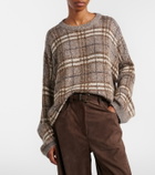 Brunello Cucinelli Checked sequined sweater