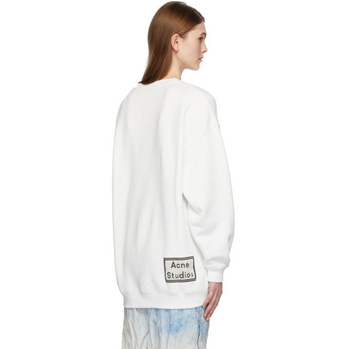 Acne Studios White Fiene Reverse Label Sweatshirt Acne Studios