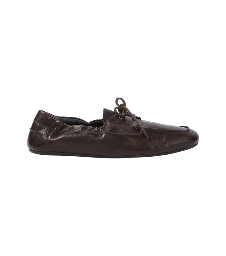 Photo: Prada Shuffle leather boat shoes