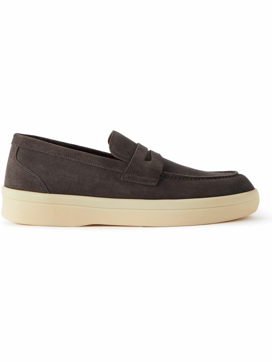 Loro Piana - Ultimate Walk Suede Penny Loafers - Gray Loro Piana