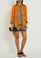 Etro Paisley-print Ramie Shorts Orange
