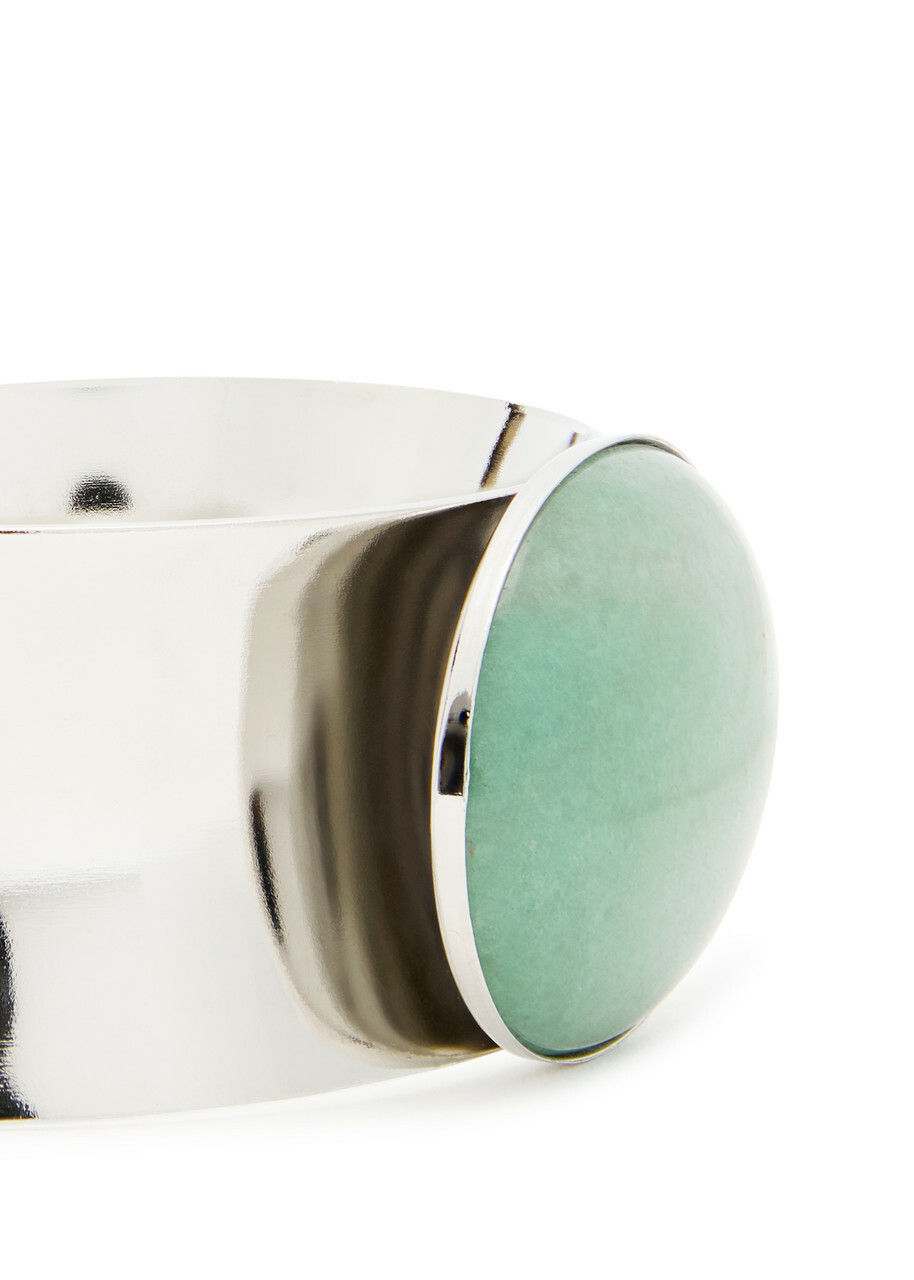 Jennifer Behr Johanna Rhodium-plated Cuff - Dark Green - One Size