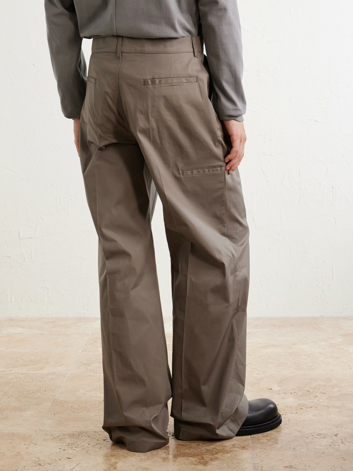 Rick Owens - Wide-Leg Cotton-Blend Canvas Trousers - Neutrals