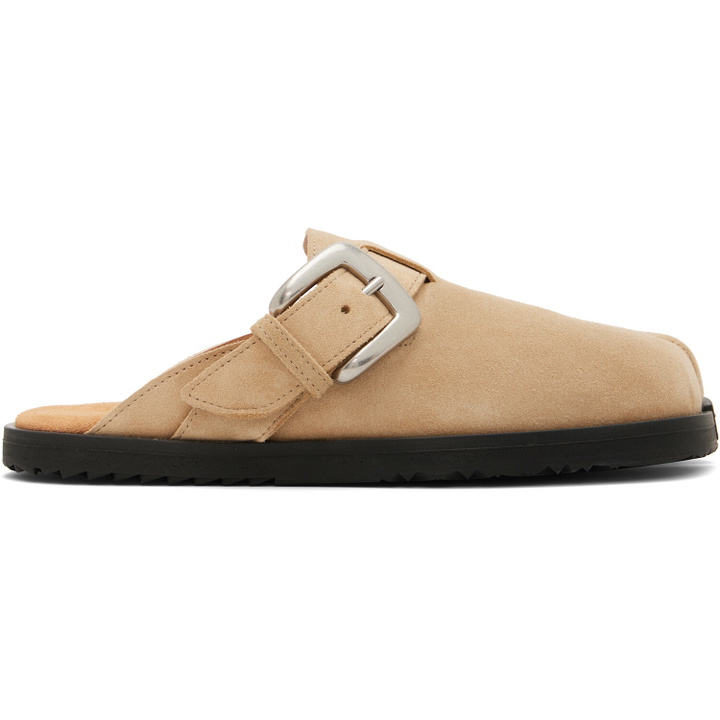 Photo: Maison Margiela Beige Tabi Daily Mule Loafers