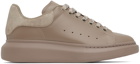 Alexander McQueen Taupe Oversized Sneakers