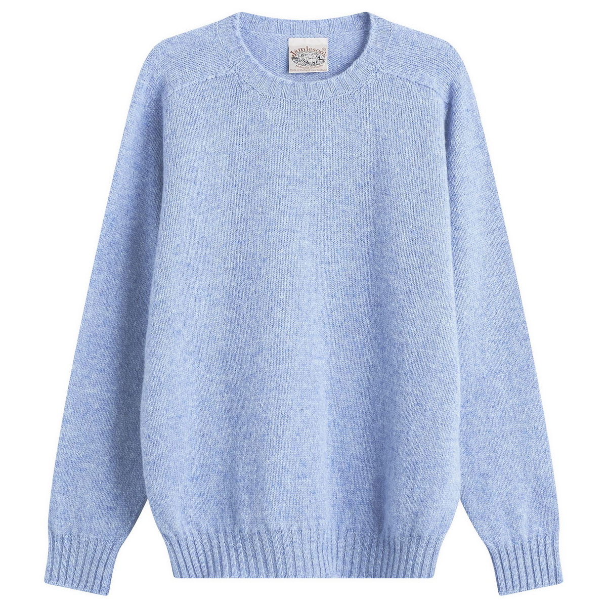 Jamieson's of Shetland Men's Jamiesons of Shetland Crew Knit in Blue Danube