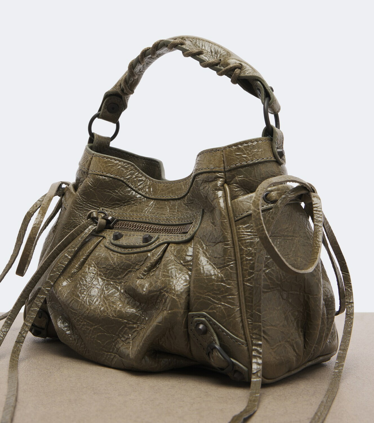 Balenciaga Le City Nano leather top-handle bag
