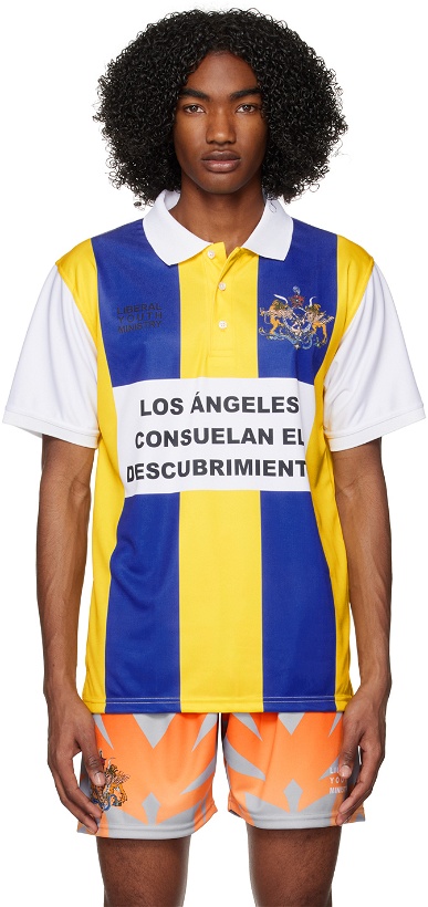 Photo: Liberal Youth Ministry Blue & Yellow Striped Polo