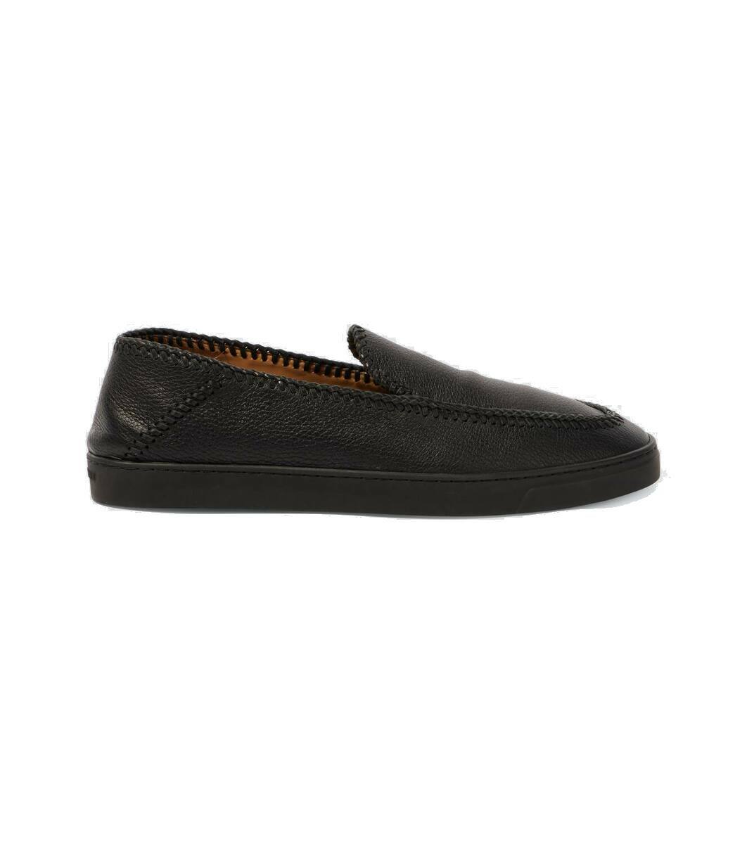 靴 Giorgio Armani slip-on shoes Giorgio Armani Men's Suede Slip-On Sneakers - Bergdorf Goodman