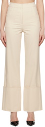 Olēnich Off-White Raw Edge Trousers