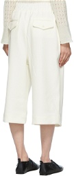 3.1 Phillip Lim White Twill Pull-On Culotte Shorts