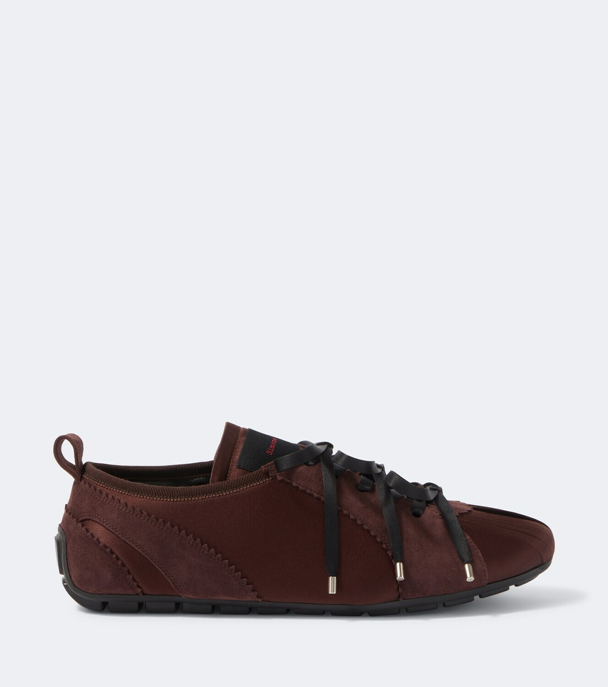 Simone Rocha Ballerina Grip suede-trimmed satin sneakers