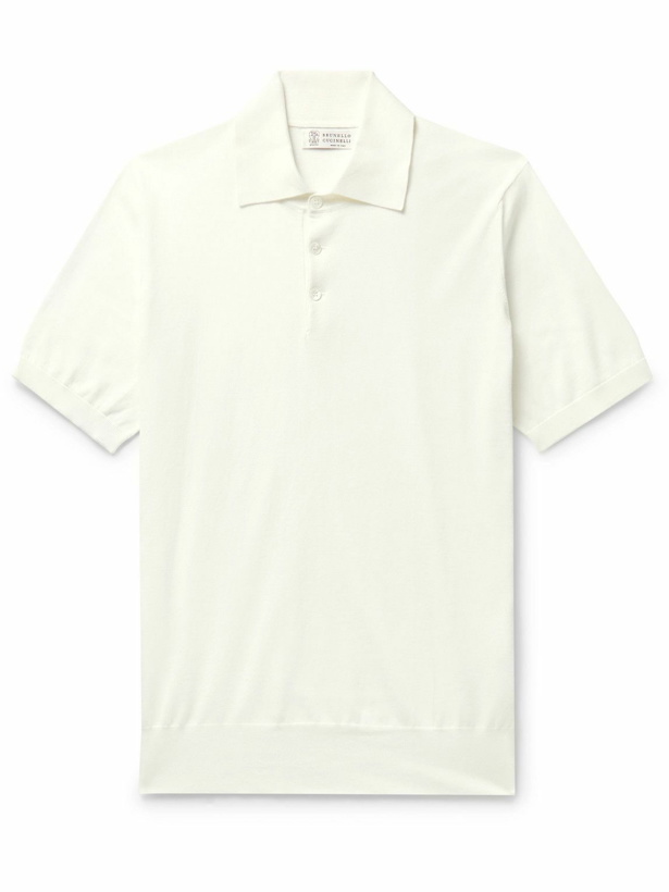 Photo: Brunello Cucinelli - Cotton Polo Shirt - White