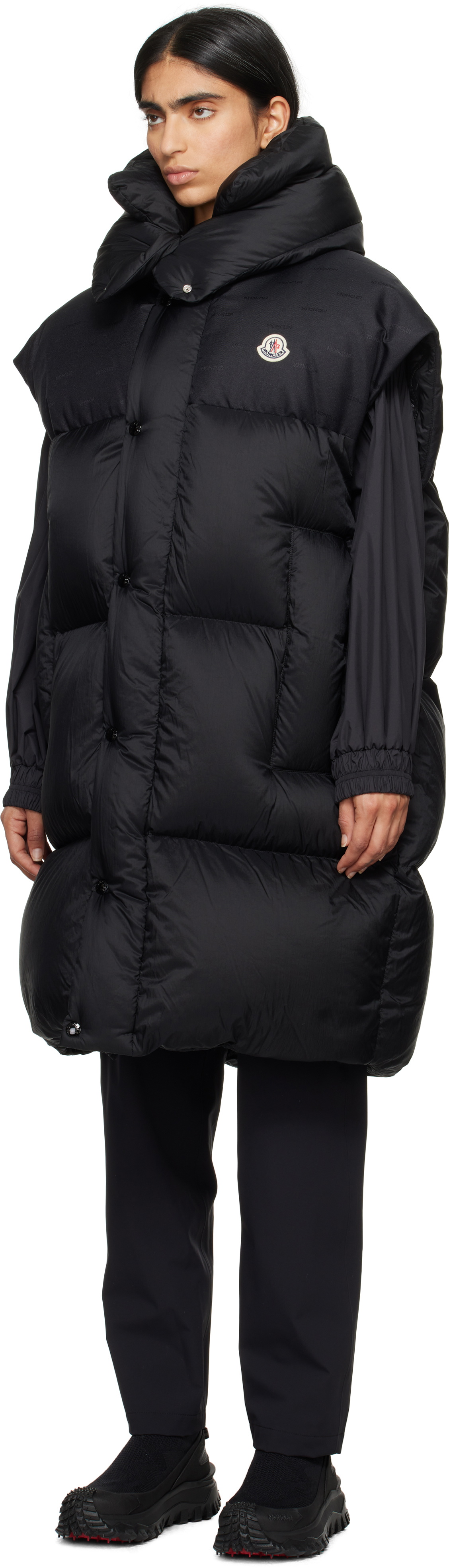 Moncler Black Verone Long Down Jacket Moncler