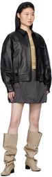 Paloma Wool Black Lora Leather Jacket