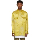 Haider Ackermann Gold and White Double Layer Shirt