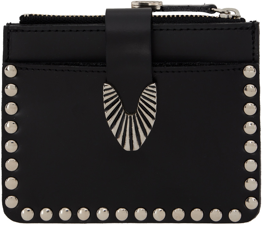 Toga Pulla Black Studded Card Holder Toga Pulla