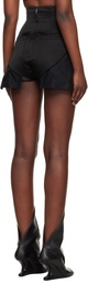 Rick Owens Black Temple Dirt Cutoffs Shorts